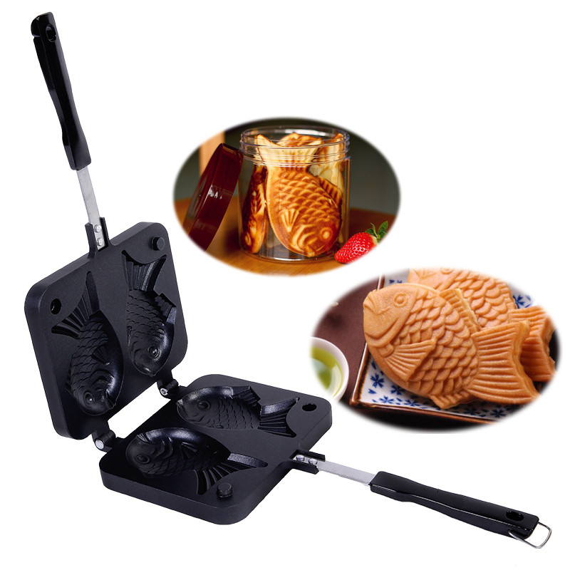 Tteokbokki Rice Cake - Taiyaki japanische fischförmige Backformen Waffelpfanne Maker