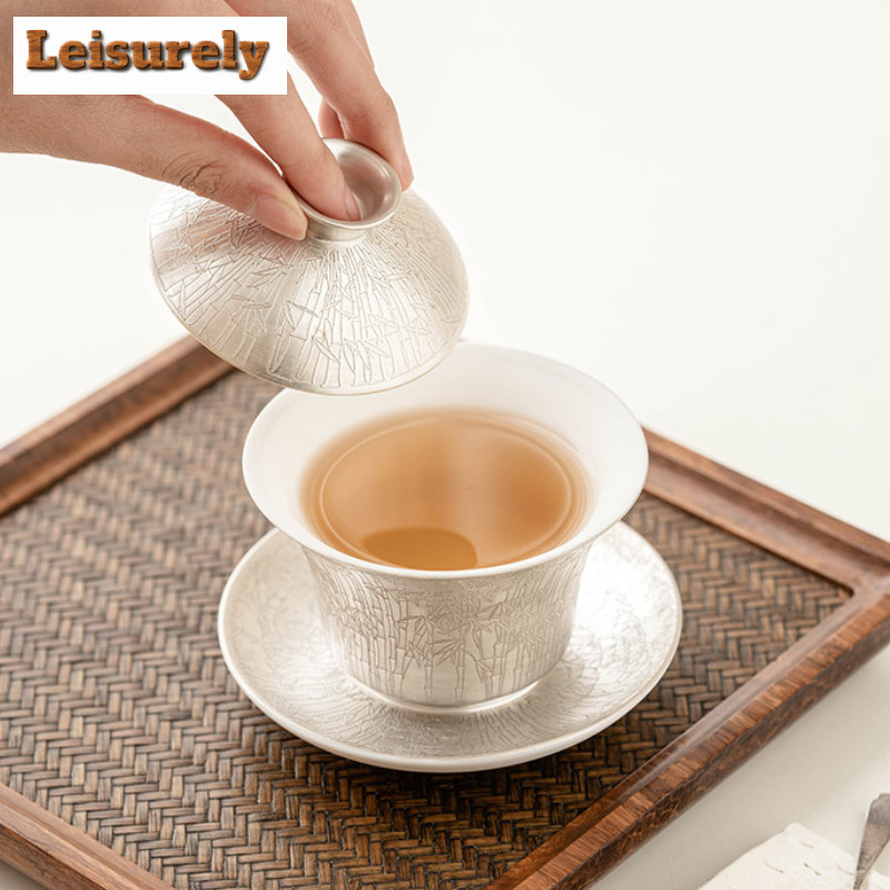 Luxus 999 vergoldet Silber grü – Korean Tea Set Bewertung und Preis